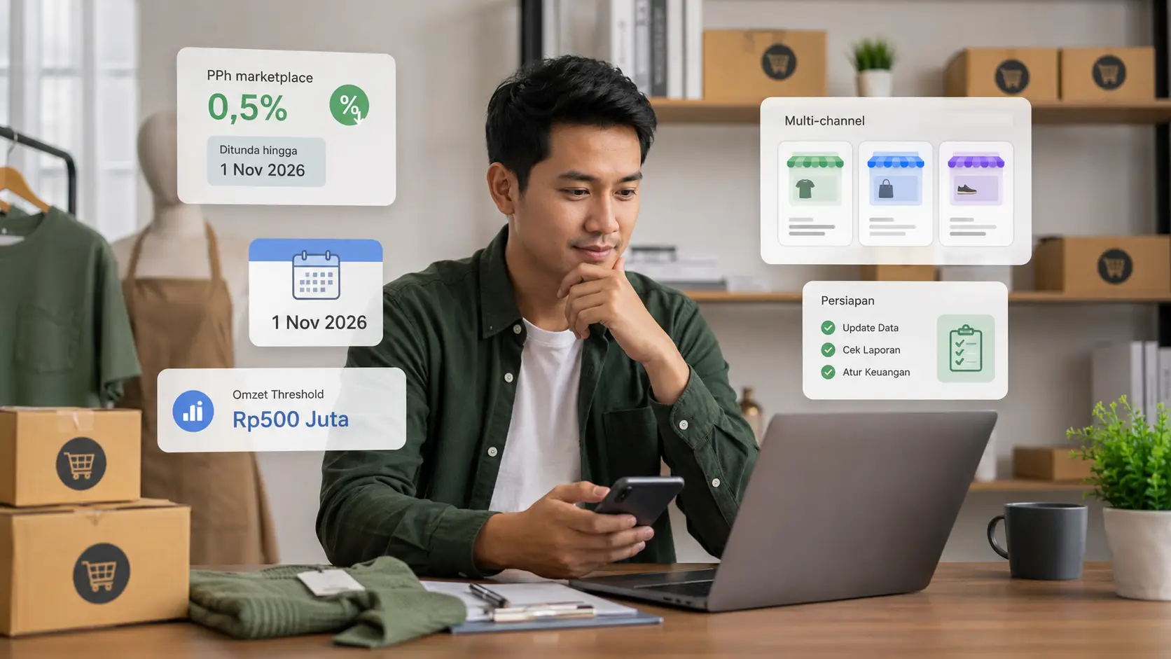 Read more about the article PPh Marketplace 0,5% Ditunda hingga November 2026